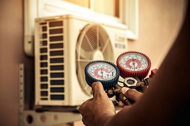 Professional Ductwork Repair technician working in Hull, MA
